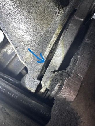 driver's side, this gap where gasket was sucked into the chamber