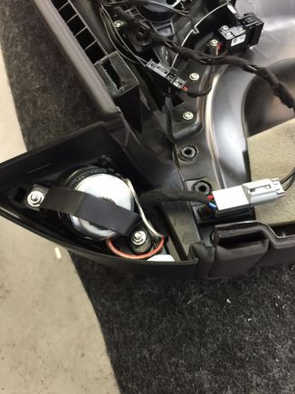 custom made bracket for the tweeter and final speak of the 3 ways.