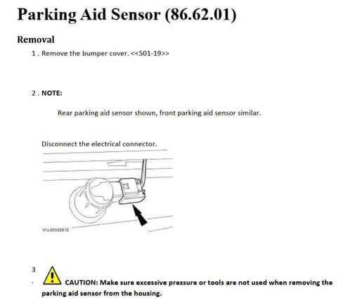 Park sensor replacement
