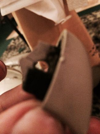 You see where I cracked it-that is the part that is supposed to go over the hook.