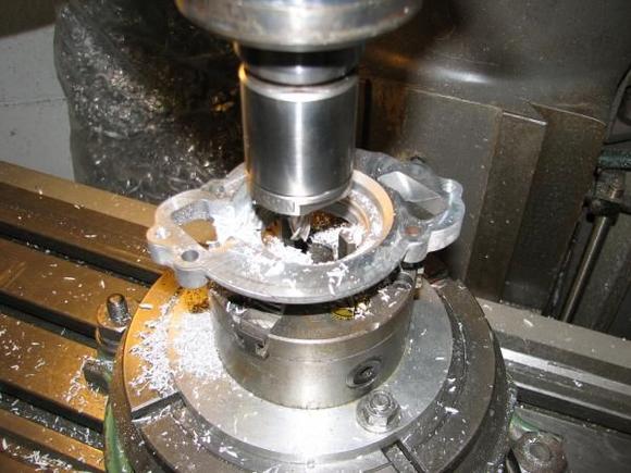 Machining the water pump housing