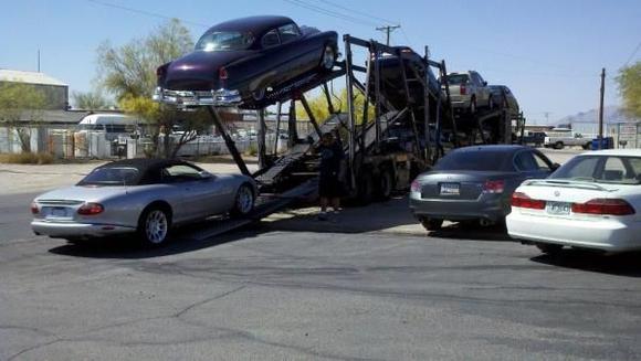 It's here!!! My 2000 XKR has arrived from Florida. I got to see it and drive it for the first time just a few hours ago. Wow... these things are quick. Aw, yeah!

4/28/2012