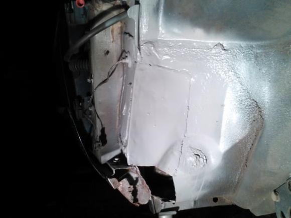 R/H footwell replacement started