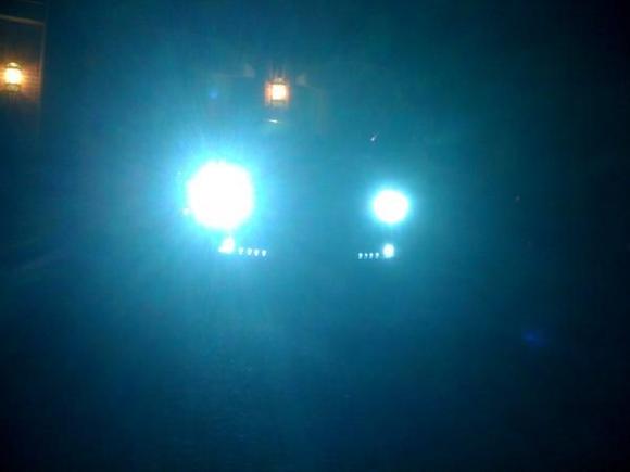 New 10000K hid headlights, 10000k hid fog lights, and led lighting to the sides of the fog lights
