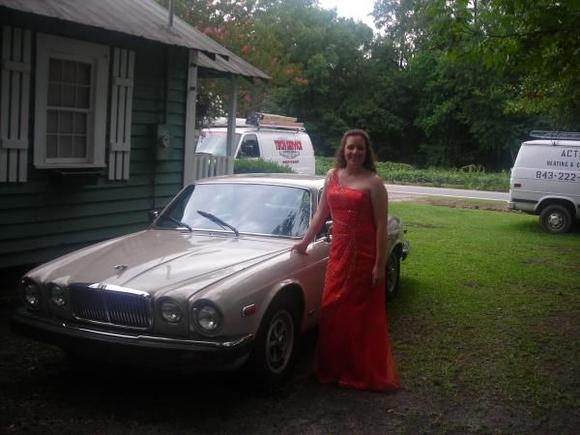 My wife stand beside her pride &amp; joy...that doesn't run!