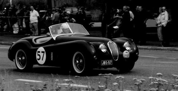 My brother in a historic race in Finland with our racer...