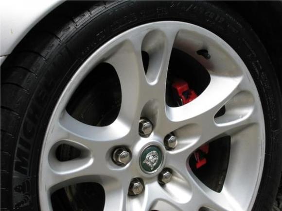 Painted brake calipers on my 2003 XK8