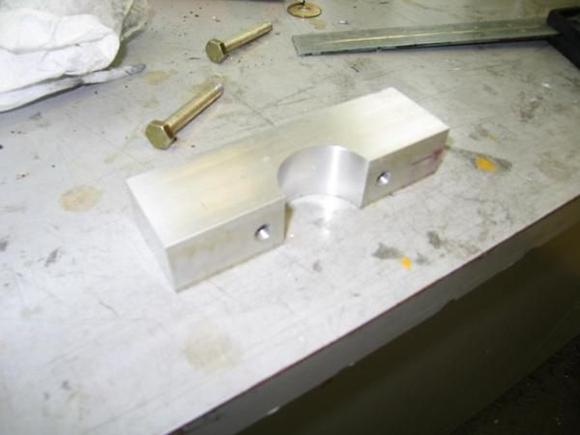 5 8
Fresh off the lathe, the hole was perfectly split and fit the OD of the steering column exactly.