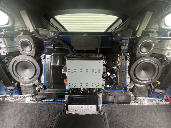 Re-worked pods for mids and custom grp enclosures for woofers.