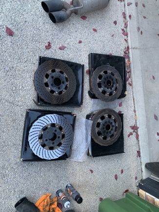 All four rotors with original packaging