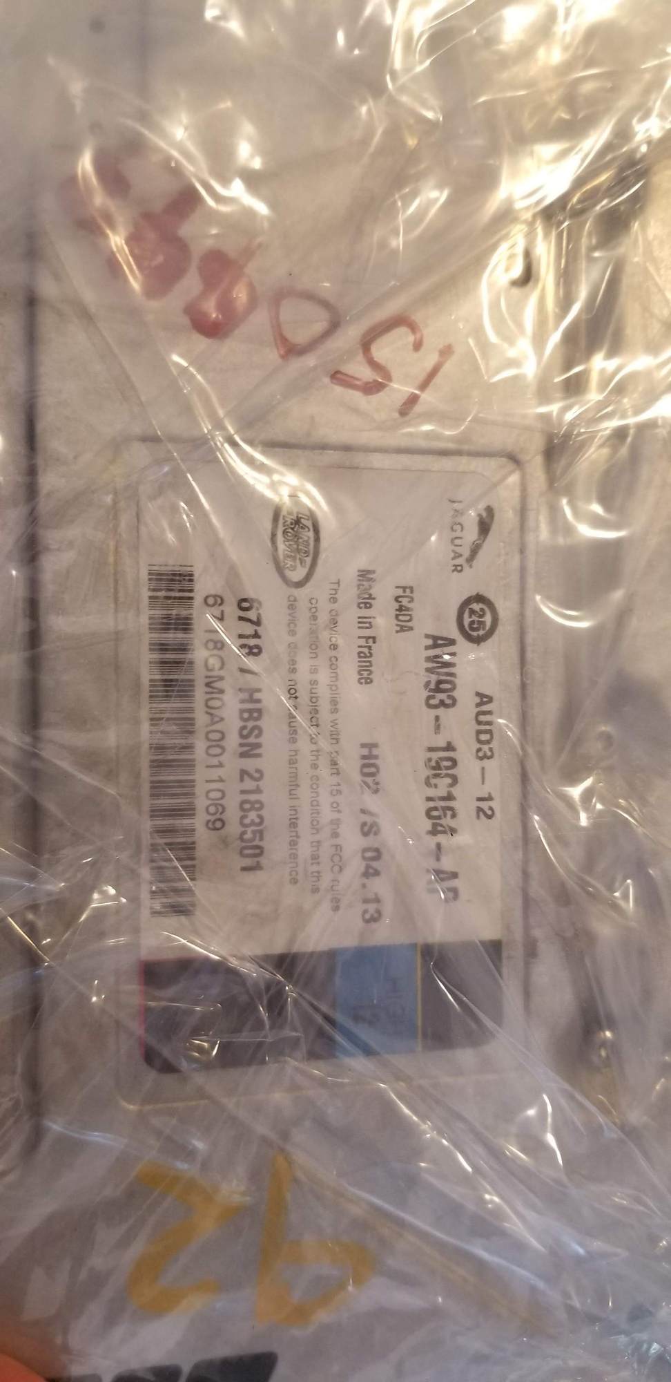 Audio Video/Electronics - X351 (2010-2015) XJ/XJL audio amplifier - part number AW93-19C164-AP $150 - Used - 2010 to 2015 Jaguar XJ - Kansas City, MO 64109, United States