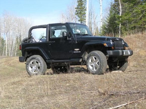 Stephanie's 09 Sahara 2.5&quot; Teraflex coil lift with stock wheels and tires.