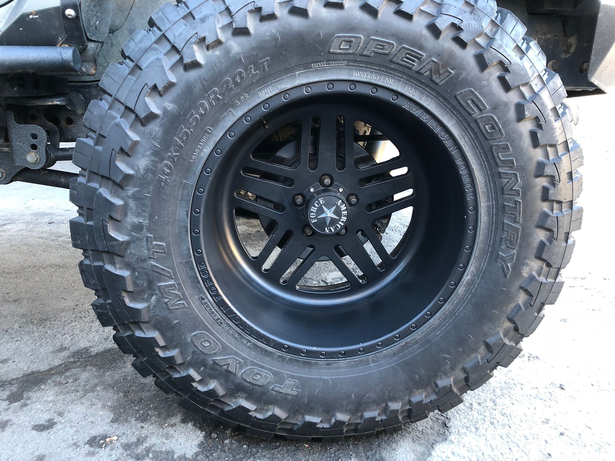 Wheels and Tires/Axles - American Force 20x14 Rims Set (4) 40" Tires - Used - 2007 to 2018 Jeep Wrangler - Sacramento, CA 95826, United States