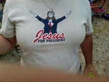 cut out the middle man.  dont vote republican. vote JESUS!!!