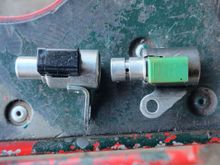 Shift solenoid a from rock auto on left. Right one taken out of my vehicle 