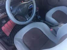 interior cloth bucket seats and new stereo 5 speed manual