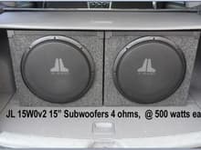 2 15&quot; JL Subs, Roof Insulated with spray foam