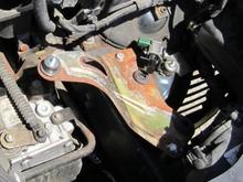 Stock Rusty Bracket Under Air Box.  You can use this to mount an aftermarket air filter like K&amp;N, but I would strongly replace it, remove rust underneath and re-paint as necessary.  Or do what i did and build a aluminum Heat Baffle.
