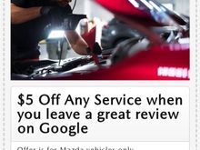 I know reviews are increasingly unreliable, but this incentive for a "great review" is disturbing. Is this a common practice at Mazda dealerships or is mine being more "creative"?🤔