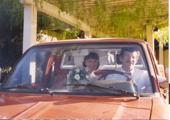 Wedding day (1979 Toyota truck)