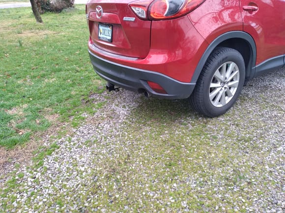 Trailer hitch receiver on CX-5