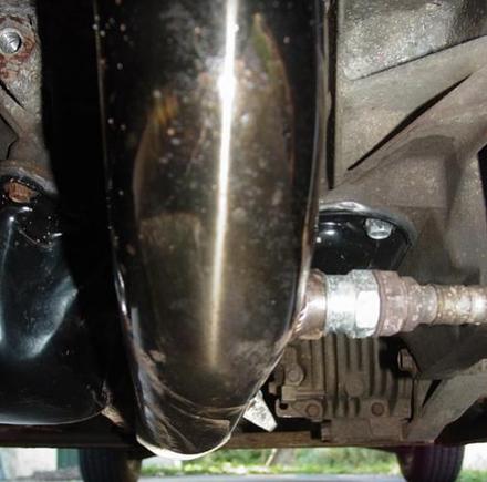 Header Down pipe with Cat delete and O2 sensor spacer installed.
