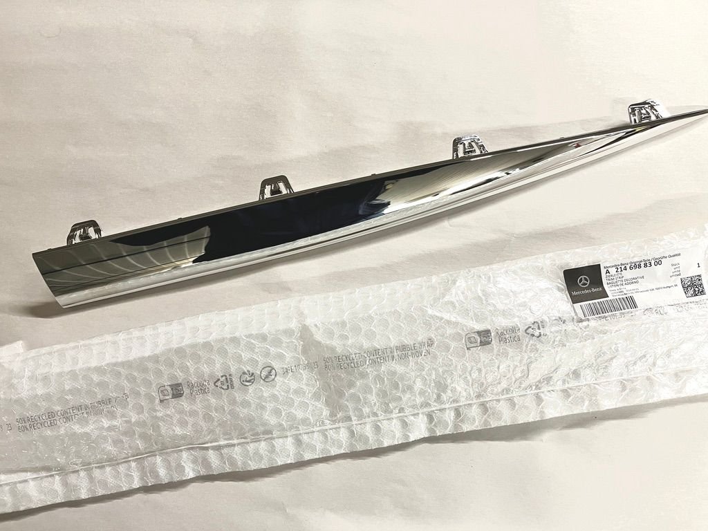 Exterior Body Parts - W214 E53 left, rear side skirt chrome trim P/N: 214-698-83-00 - New - All Years  All Models - Telford, PA 18969, United States