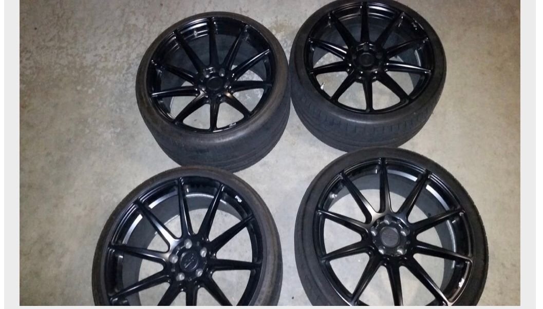 Wheels and Tires/Axles - Vossen vfs1 custom glossy black 19 x 9.5 rear 19 x 8.5 front - Used - All Years Any Make All Models - Grafton, MA 01519, United States