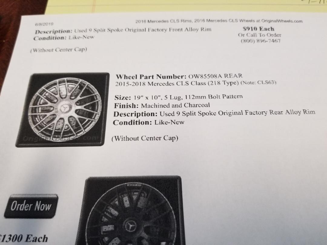 Wheels and Tires/Axles - Mercedes CLS AMG wheels forged alloy full set. - Used - 2016 Mercedes-Benz CLS63 AMG - Loxahatchee, FL 33470, United States