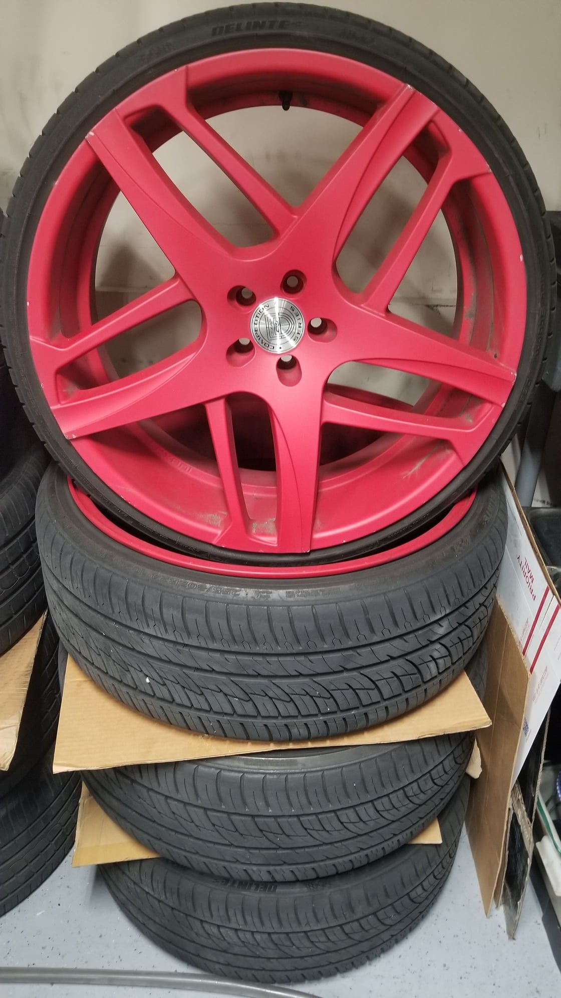 Wheels and Tires/Axles - 24* Lexani Wheels and Tires Red - Used - Las Vegas, NV 89139, United States