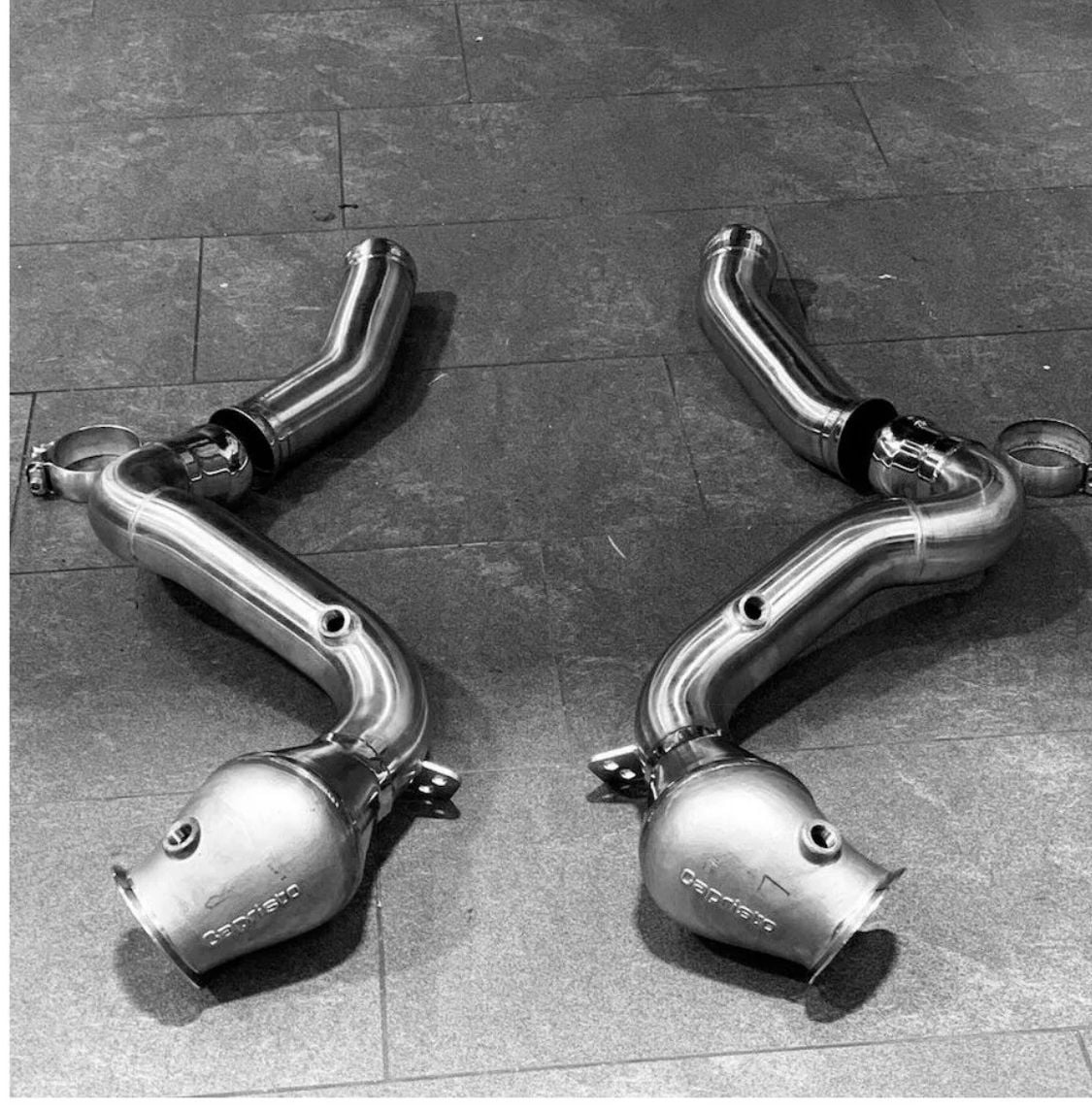 Engine - Exhaust - Capristo Stainless Steel Downpipes, Cat delete system - Used - 2015 to 2020 Mercedes-Benz C63 AMG S - Miami, FL 33185, United States