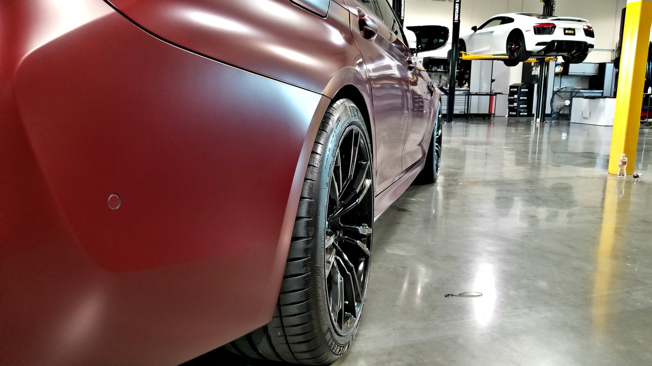 2008 BMW M5 Base with 20x9.5 Forgestar F14 and Michelin 255x35 on Lowering  Springs, 1436472