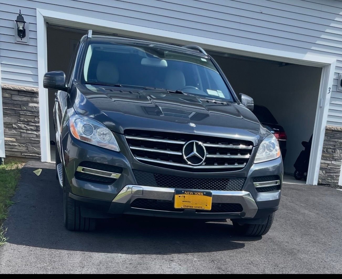 Wife�s 2015 ML350 4M. Took this back in the fall when I had it washed, waxed and interior cleaned. It has been sitting for a while due to her maternity leave and just completed a 100k mile service. All fluids and filters, plugs and coil packs and belt. January it is back on the road. 