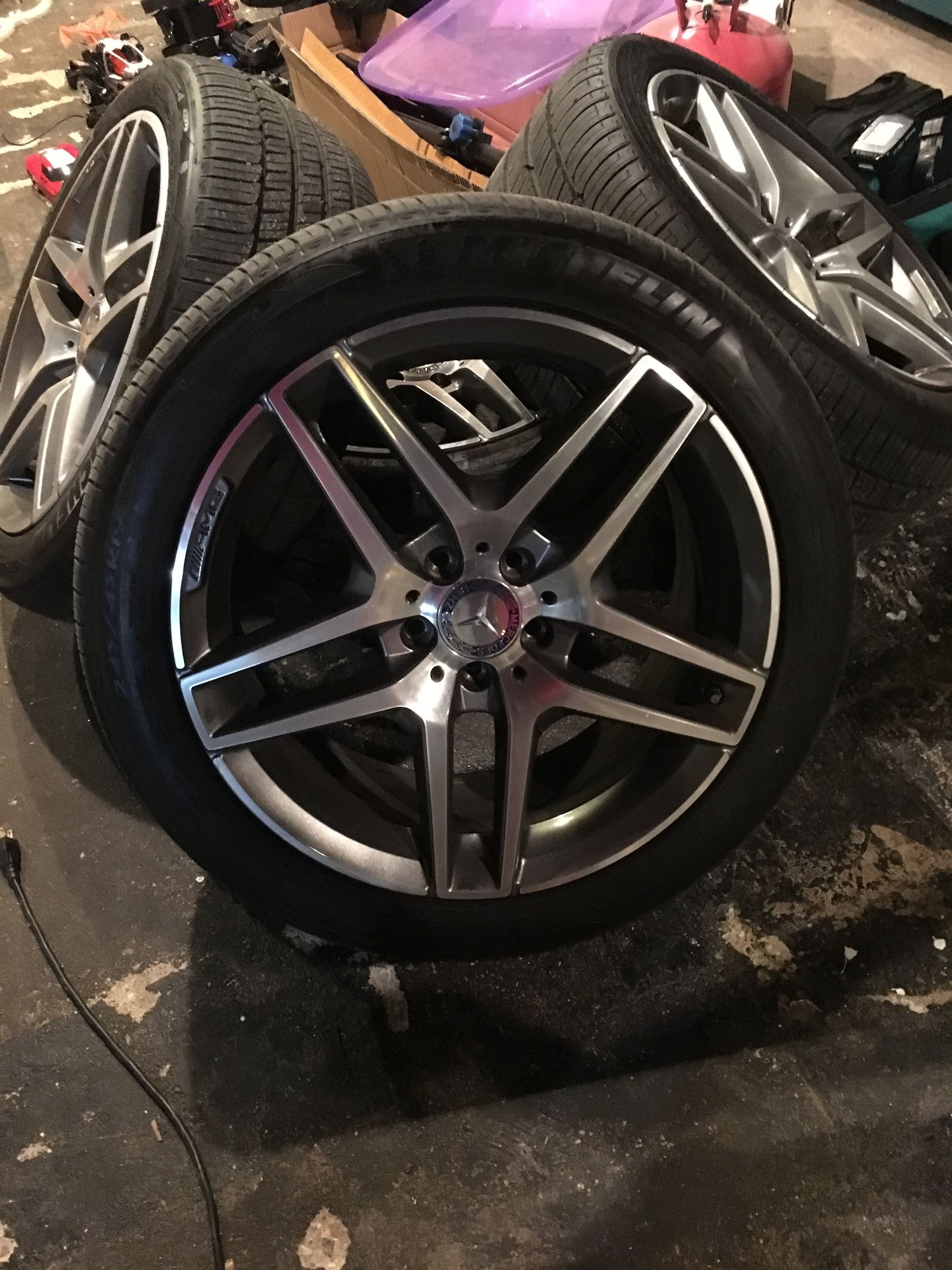 Wheels and Tires/Axles - w222 19" staggered amg split spokes and tires. - Used - 2014 to 2018 Mercedes-Benz S550 - Queens, NY 11357, United States