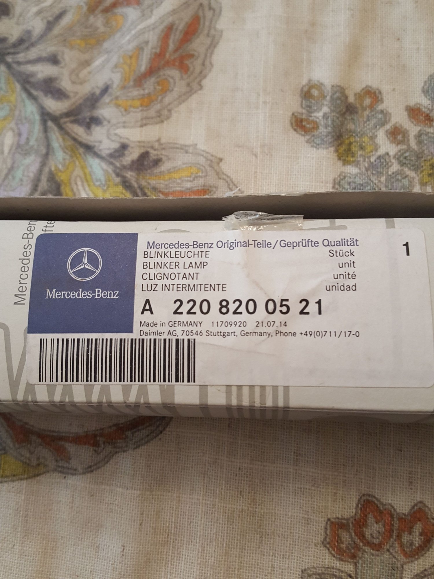 Lights - Genuine Mercedes-Benz Signal Lens: Mirror. (A 220 820 05 21)... Brand New in Box - New - All Years Mercedes-Benz CL500 - Apple Valley, MN 55124, United States