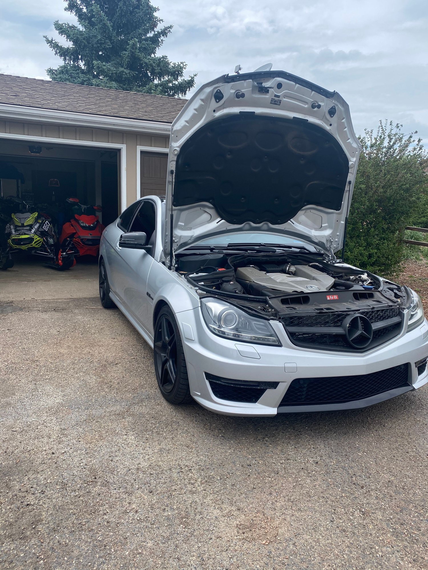 2013 Mercedes-Benz C63 AMG - 2013 C63 for sale - Used - VIN WDDGJ7HBXDG041765 - 60,000 Miles - 8 cyl - 2WD - Automatic - Coupe - Silver - Colorado Springs, CO 80904, United States