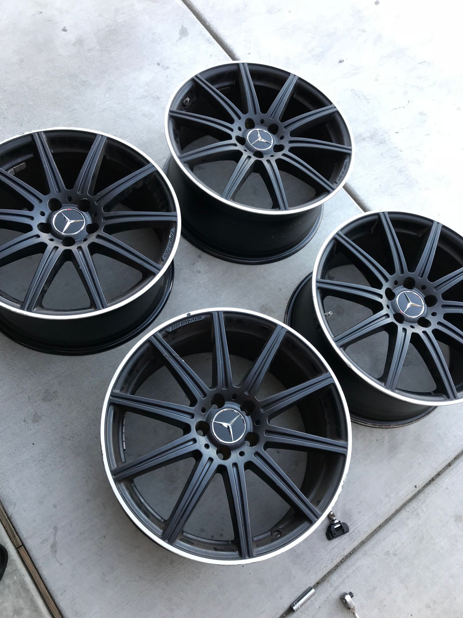 Wheels and Tires/Axles - E63s AMG W212 Satin Black Wheels - Used - 2014 to 2016 Mercedes-Benz E63 AMG S - Palm Springs, CA 92240, United States