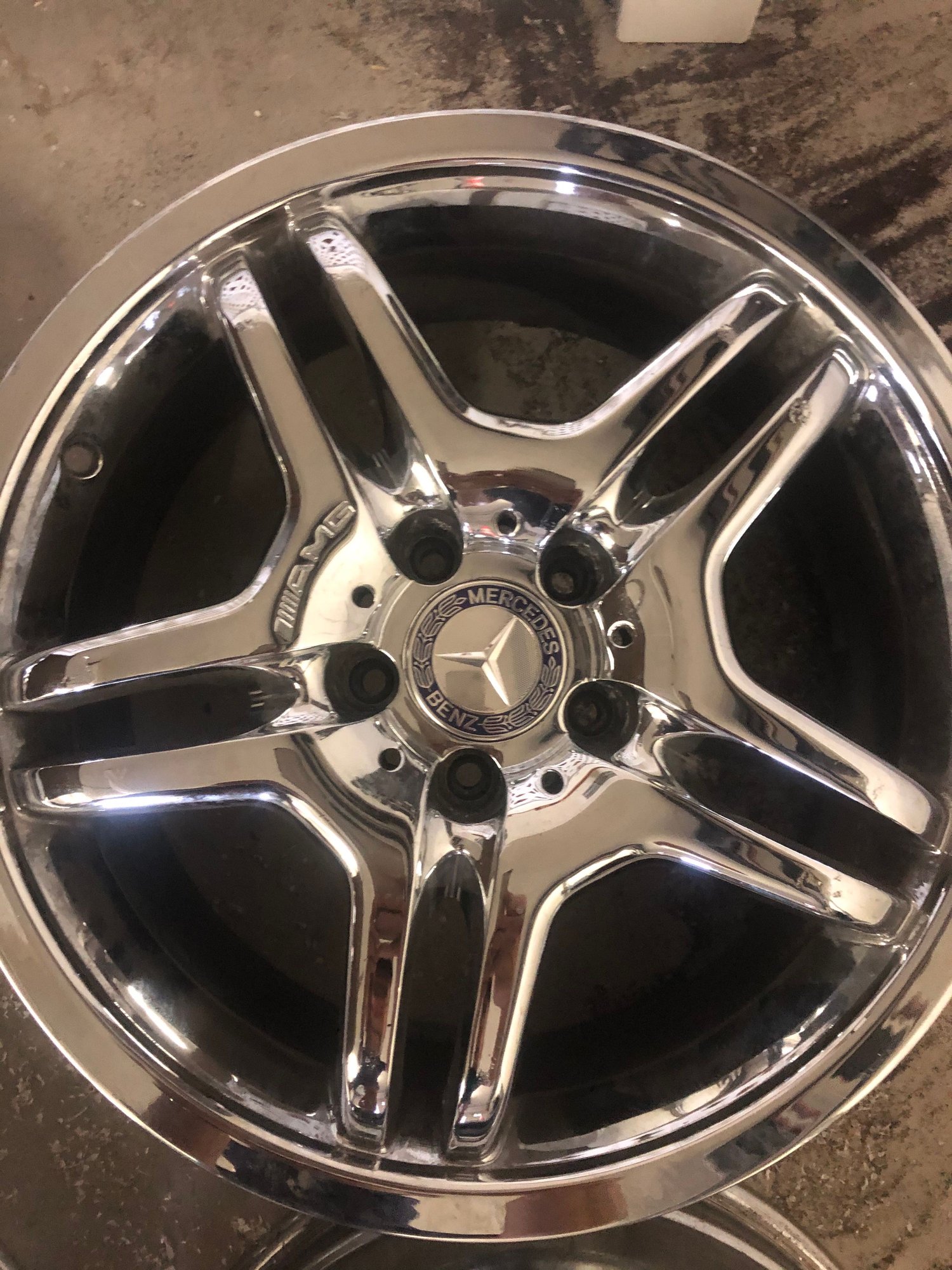 Wheels and Tires/Axles - AMG Double 5 Spoke Chrome Wheel Set off 2009 CLK - Used - 2006 to 2009 Mercedes-Benz CLK550 - Fort Lauderdale, FL 33304, United States