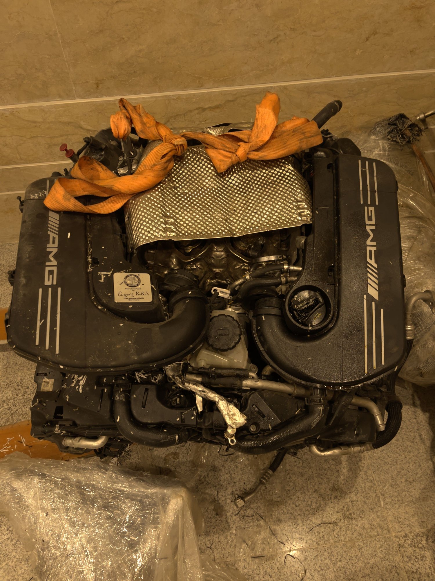 Engine - Complete - Complete engine M177 - Used - 2015 to 2023 Mercedes-Benz C63 AMG - 2015 to 2022 Mercedes-Benz C63 AMG S - Dubai, United Arab Emirates