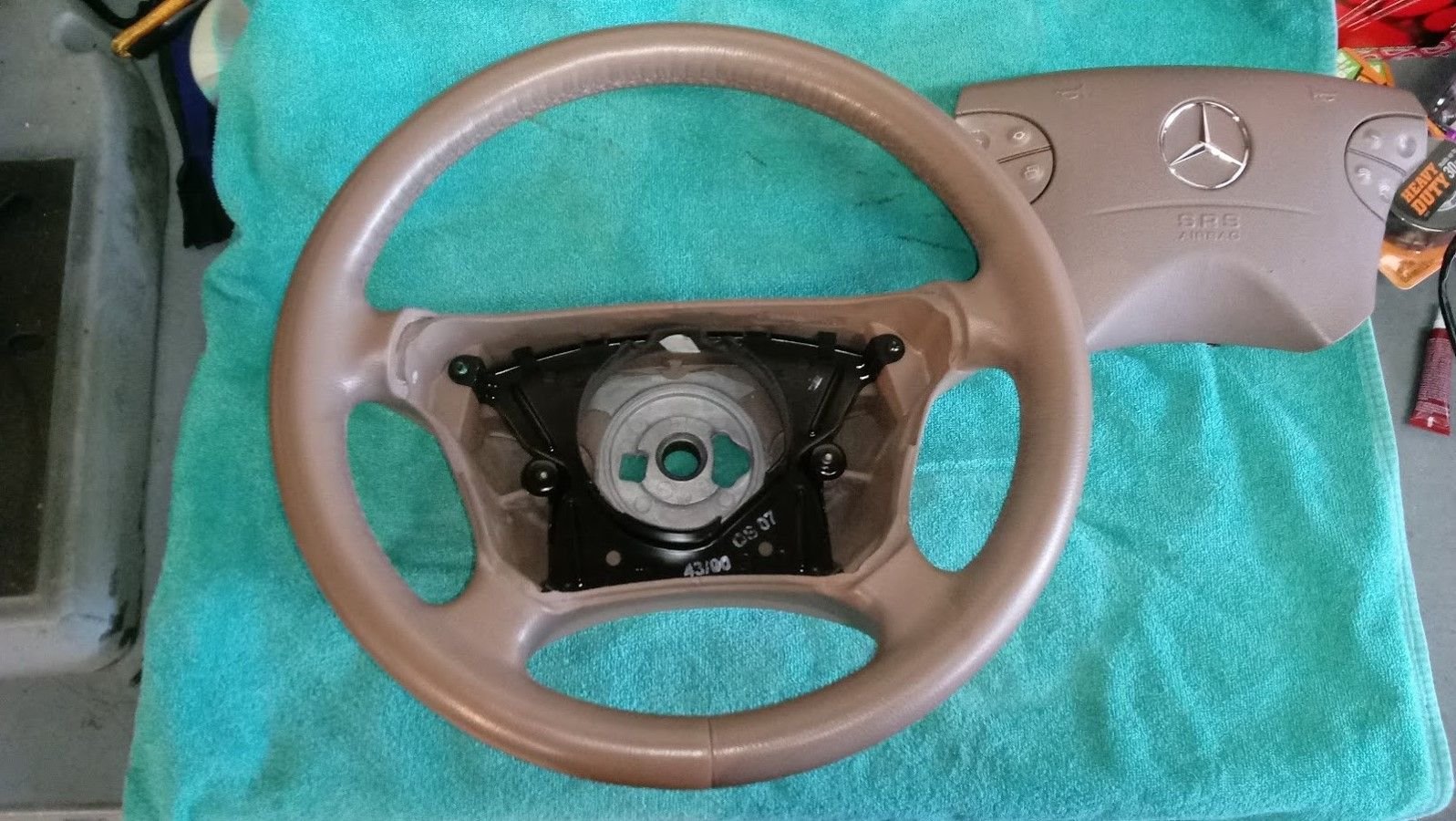 Face Lift W210 Tan Steering Wheel with Air Bag 2000 2001 2002 MBWorld