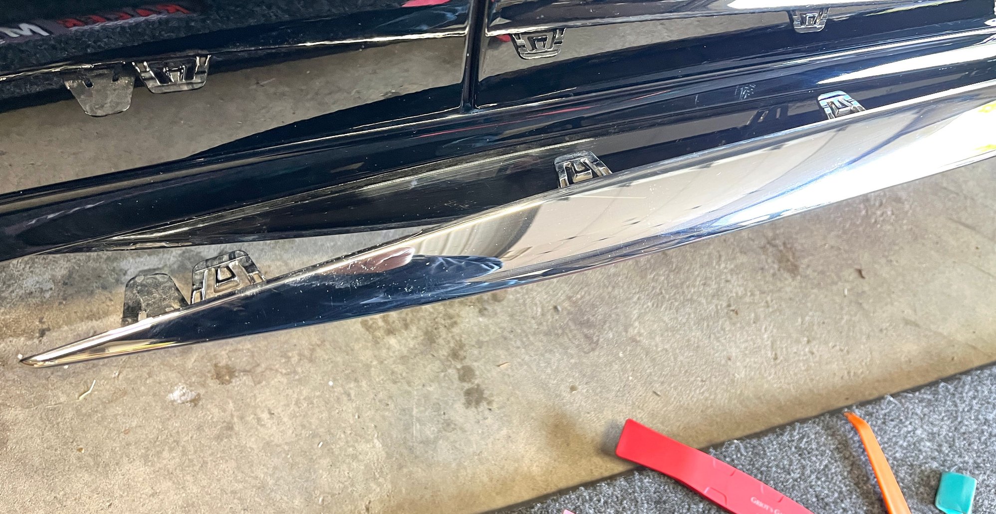 Front trim partially removed.