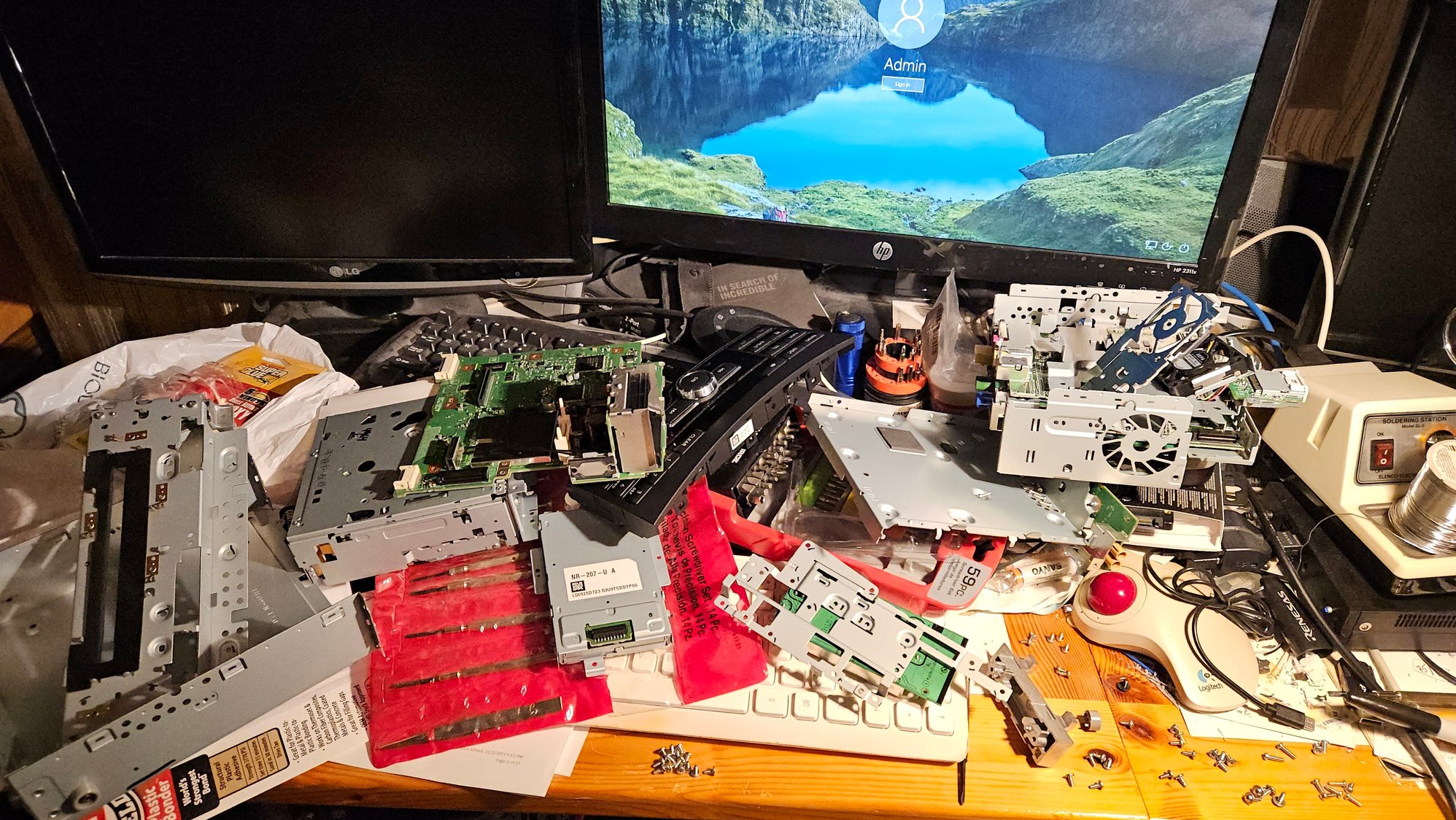 COMAND components being aired out