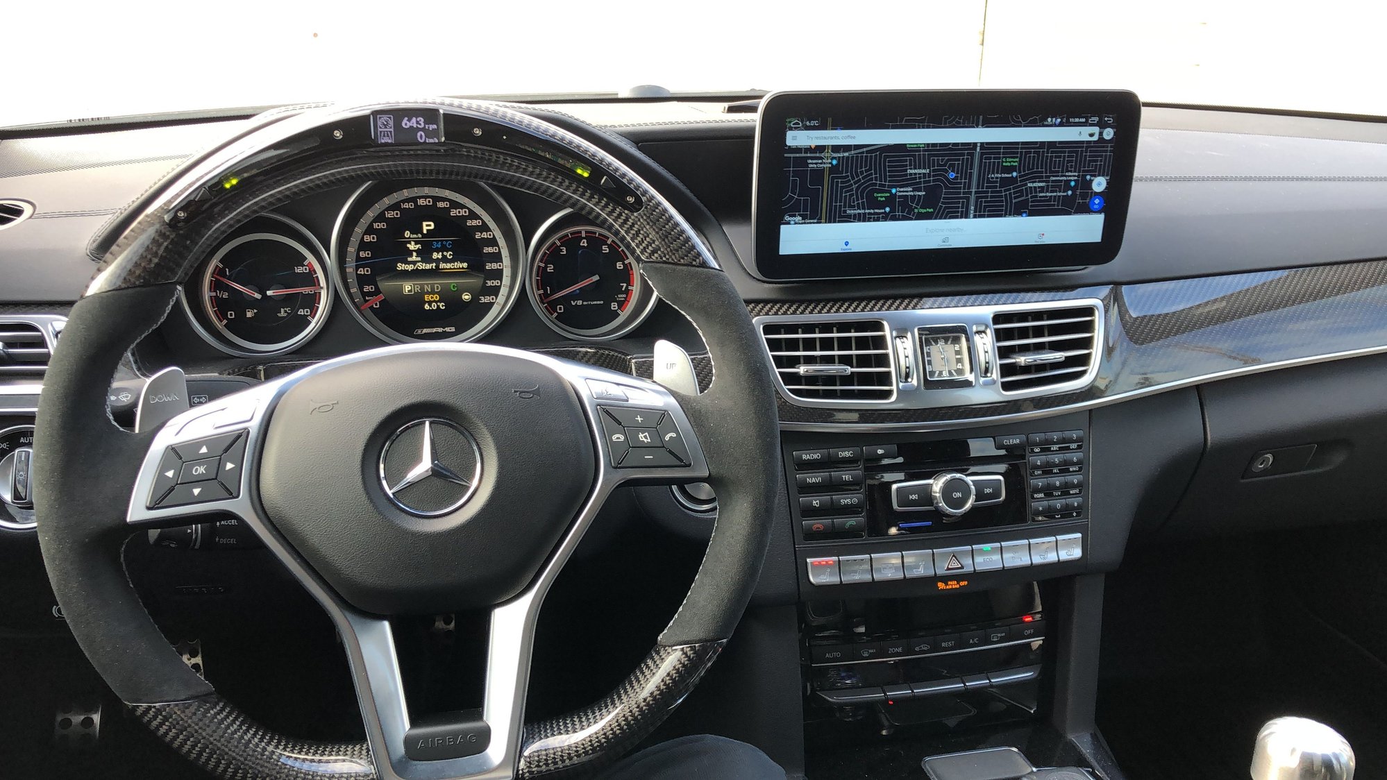 Interior/Upholstery - W212 carbon fiber LED steering wheel - Used - 0  All Models - Edmonton, AB T5T3J7, Canada