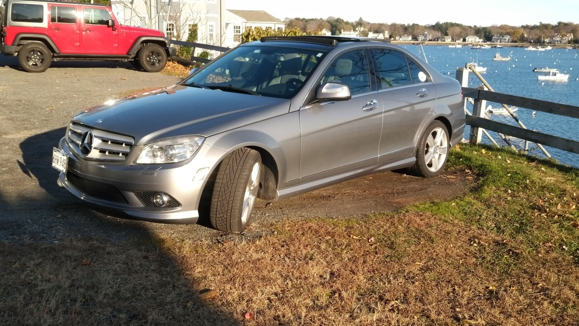 2008 Mercedes-Benz C300 - C300 4-matic Sport w/only 86k mi, panoramic roof, P2 package, rear sunshade, Bi-Xenon - Used - VIN LED taillights - 6 cyl - AWD - Automatic - Sedan - Silver - Marblehead, MA 01945, United States