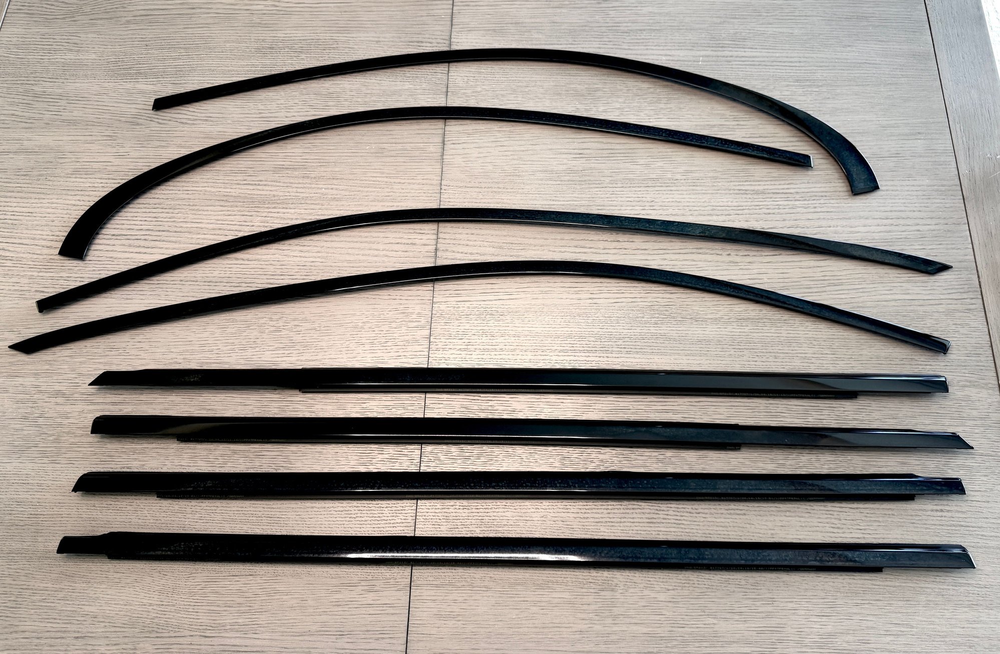 Exterior Body Parts - Full Set of Used OEM W213 E Class Sedan Gloss Black Window Trim - Used - 0  All Models - Port St Lucie, FL 34987, United States