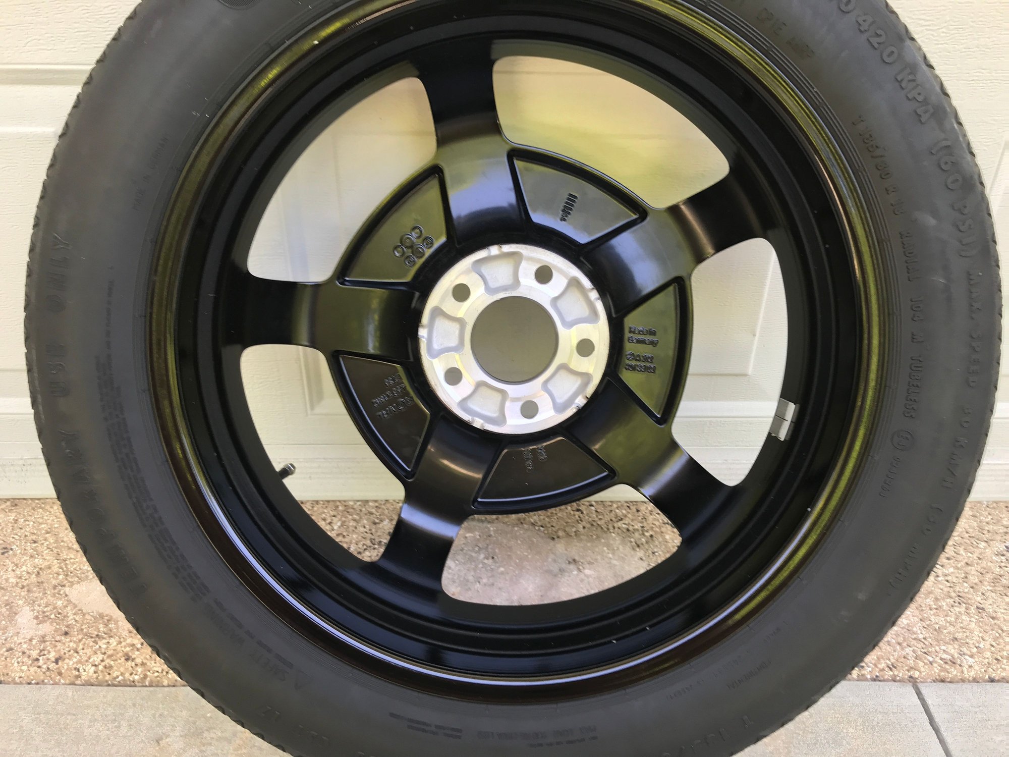 Wheels and Tires/Axles - MERCEDES 18" OEM spare donut wheel 18x4.5 et36 A2124013302 & 135/80R18 104M tire - New - 0  All Models - Sarasota, FL 34233, United States