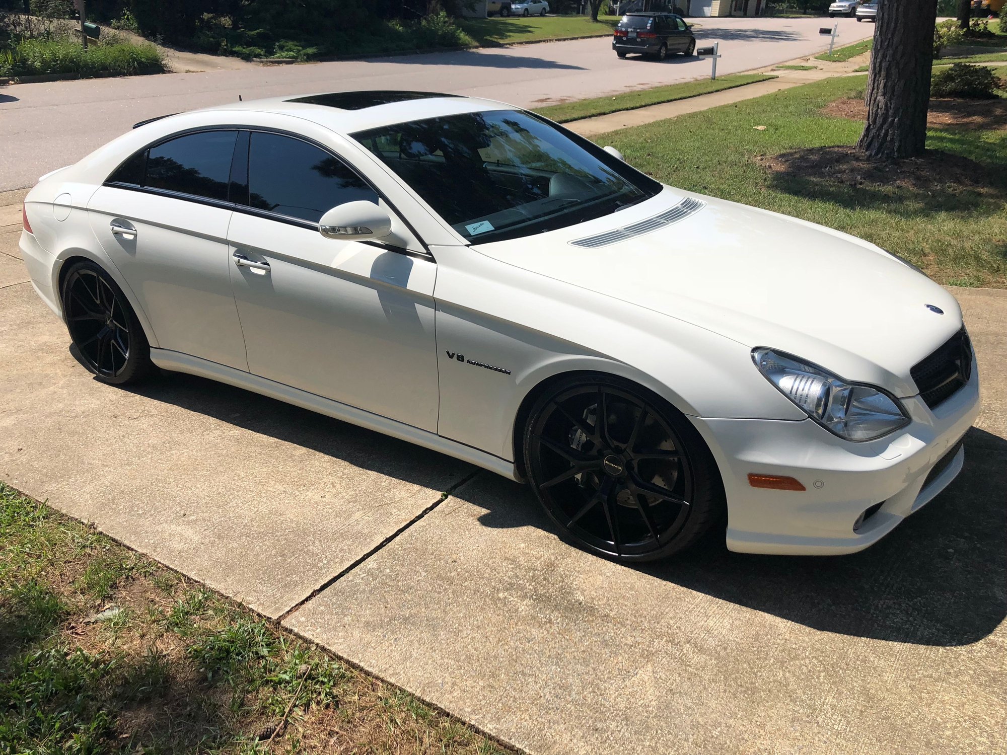 2006 Mercedes-Benz CLS55 AMG - 2006 CLS55 White with low miles on coilovers *second cleanest on the market* - Used - VIN WDDDJ76X16A047297 - 67,000 Miles - 8 cyl - 2WD - Automatic - Sedan - White - Raleigh, NC 27616, United States