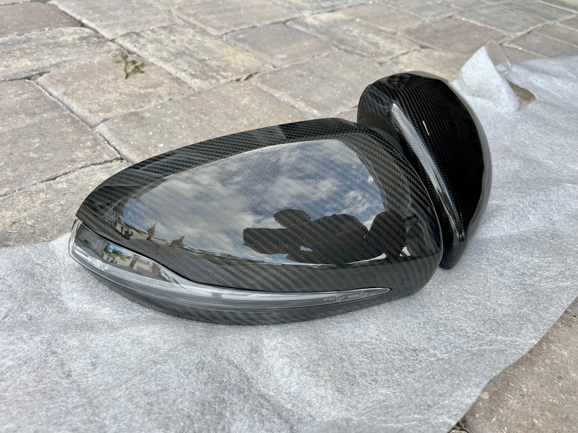 Exterior Body Parts - RW Carbon CF mirror caps fits several 2016+ Mercedes C, E, S class - New - 0  All Models - Fernandina Beach, FL 32034, United States