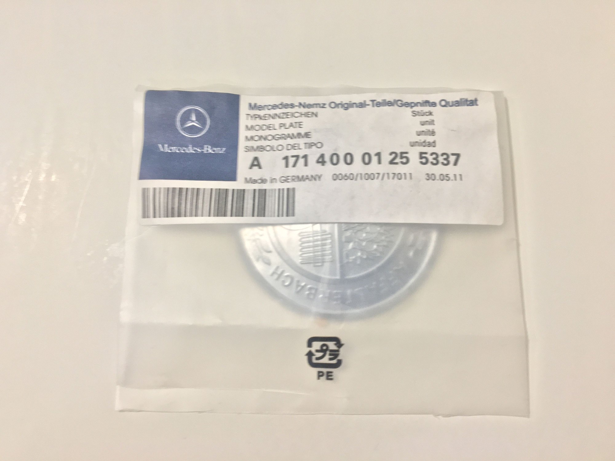 Exterior Body Parts - W204 Affalterbach Aluminum Brushed Hood Emblem - New - 2008 to 2015 Mercedes-Benz C63 AMG - San Clara, CA 95131, United States