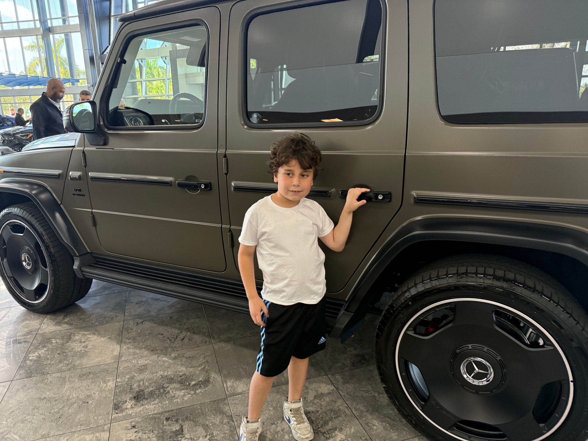My youngest came with me and couldn't help himself! 